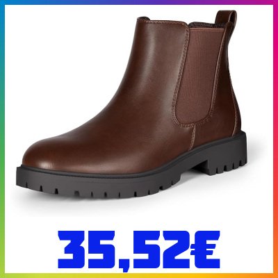 DREAM PAIRS Stivali Chelsea Donna Tacco Grosso Pelle vegan, elastici laterali, suola TPR, soletta lattice 4 mm, design classico, per ogni occasione