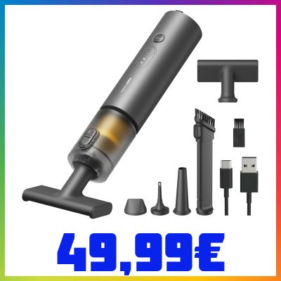 HOTO Aspirapolvere Auto Portatile, 20kPa Aspirabriciole Senza Fili Potente