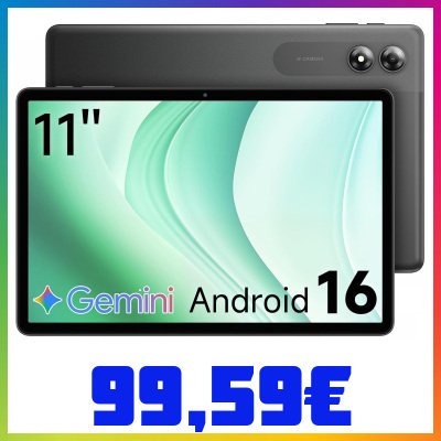 TABWEE T30 Tablet 11" Android 16, 64GB (TF 4TB), 90Hz Tablet in Offerta