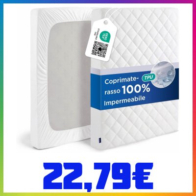 5% OFF BEDSURE Coprimaterasso Singolo Impermeabile - Fino a 40 cm