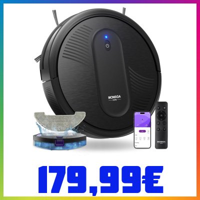 39% OFF MONSGA Robot Aspirapolvere Lavapavimenti 3-in-1