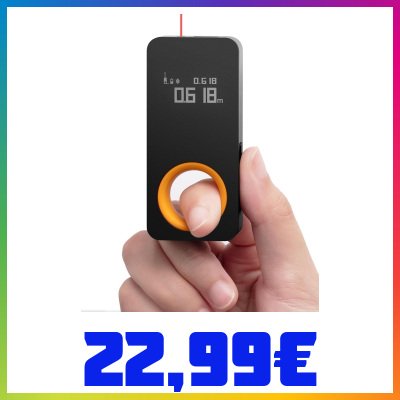 HOTO Metro Laser, 30m Misuratore Laser Distanza Mini, Regalo Uomo Gadget